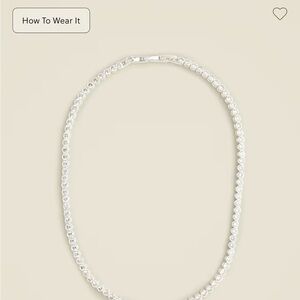 J. Crew Silver Necklace Bezel set round tennis necklace
